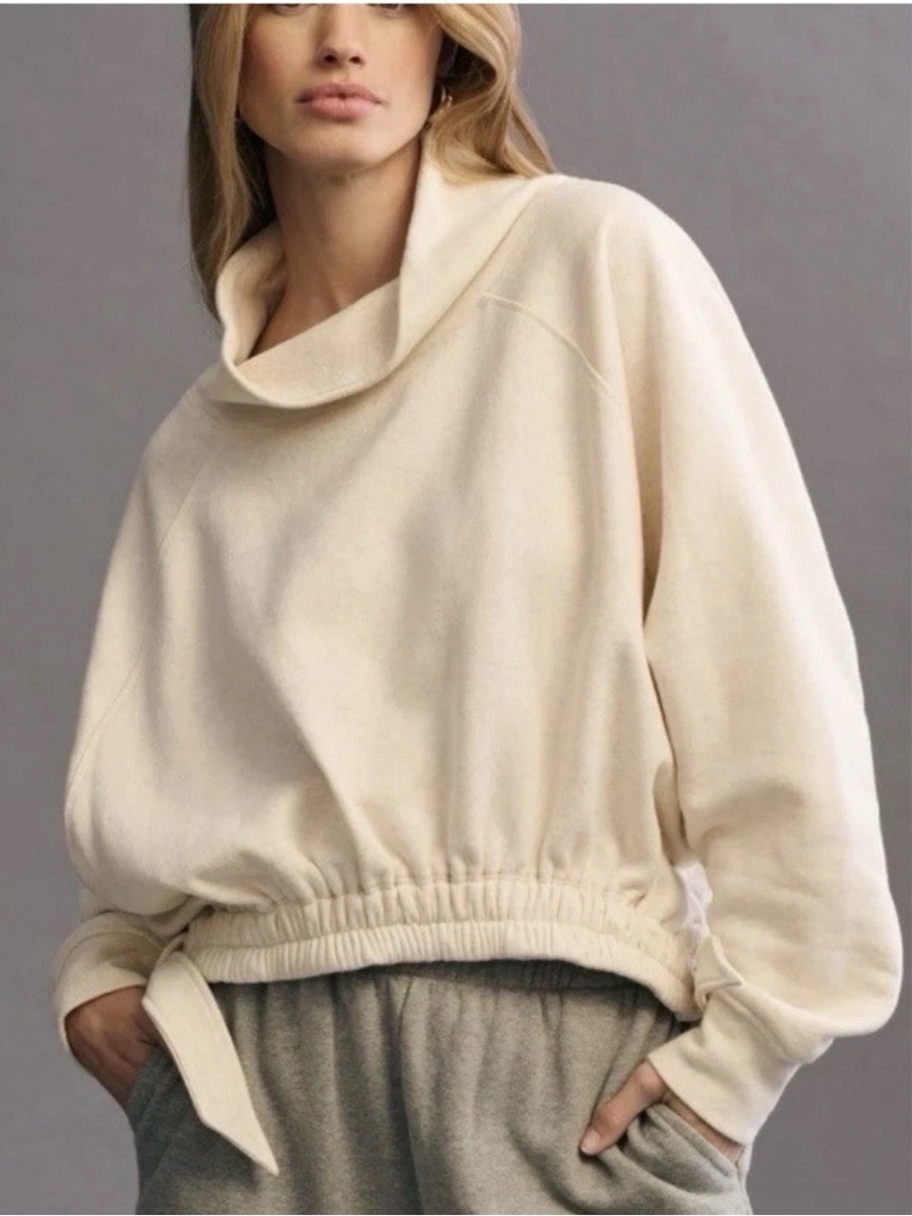 Daily Practice by Anthropologie Long-Sleeve Funnel Neck Sweatshirt